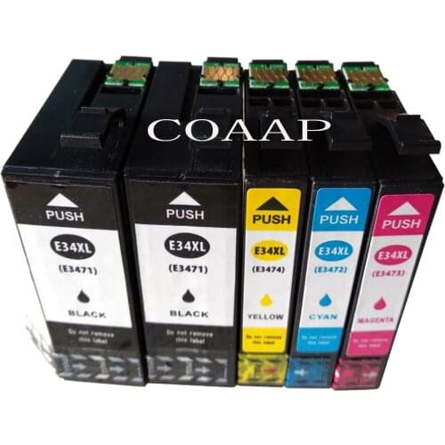 5 Compatible Epson 34XL T3471 T3472 T3473 T3474 ink cartridge for Workforce pro WF-3720DWF WF-3725DWF Printer