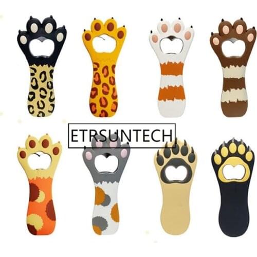 50pcs Cat Paw Claw Shaped Bottle Opener Cute Bar Tools Glass Beer Bottle Opener Kitchen Bar Tools Fridge Magnet