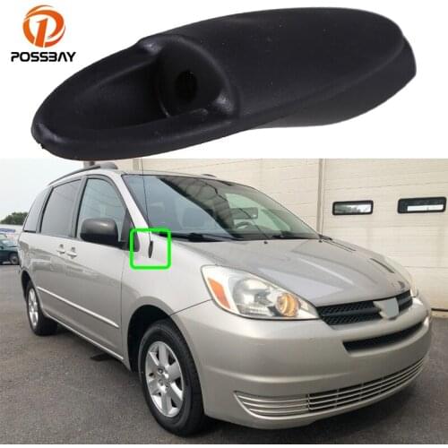 POSSBAY Car Black Antenna Bezel Ornament Base Cover for Toyota Sienna 2004 2005 2006 2007 2008 2009 2010 Auto Replacement Parts
