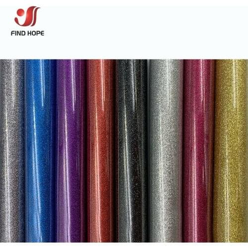 Glitter HTV Iron-on T-shirt Cricut Film Heat Transfer Vinyl Printing Garment for Cameo Roll 50*100cm