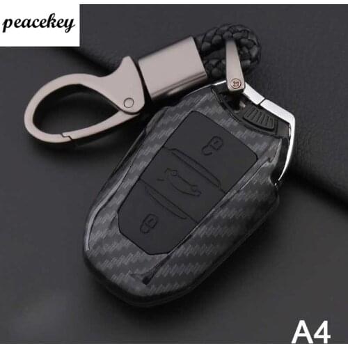 ABS+Silicone Car Key Case shell cover For Citroen C4 CACTUS C5 C3 C4L for Peugeot 508 301 2008 3008 408 Shell