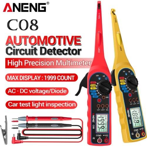 ANENG C08 Digital Multimeter Transistor Car Testers 1999 Counts True RMS Auto Electrical Capacitance Meter Resistance 0V-380V