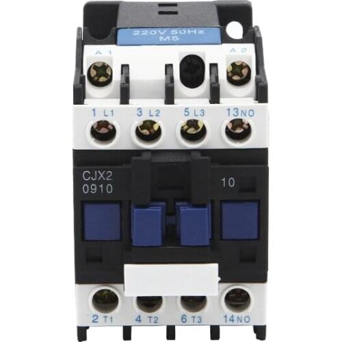 CJX2-0910 LC1-D AC Contactor 9A Din Rail Mounted 3P+1NO Use with float switch Motor Starter Relay 24V 36V 110V 220V 380V