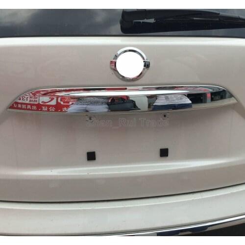 For Nissan MURANO 2015 2016 2017 ABS Chrome Rear Door Trunk Lid Cover Trim Exterior Molding Stickers