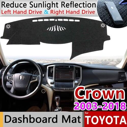 For Toyota Crown Royal S180 S200 S210 2003~2018 Majesta Anti-Slip Mat Dashboard Cover Pad Sunshade Dashmat Carpet Accessories
