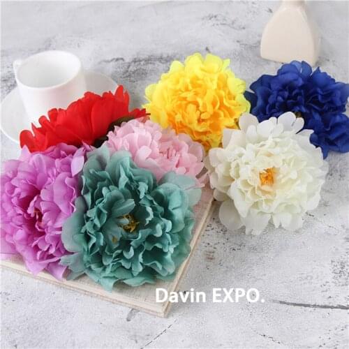 1pc artificial flower 8 color diameter 12cm peony head high simulation peony wedding decoration home handmade flower wall DIY