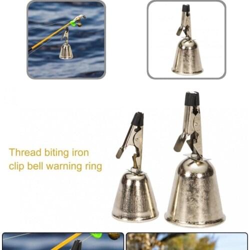 Fishing Rod Bell Lightweight Fishing Rattle 2 Sizes Non-Deformed Versatile Solid Loud Sound Fishing Bell