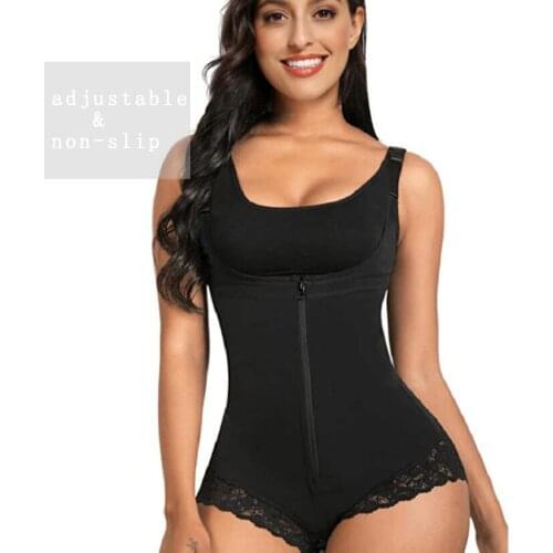 Shapewear for Women Tummy Control Fajas Colombianas Body Shaper Zipper Open Bust Bodysuit