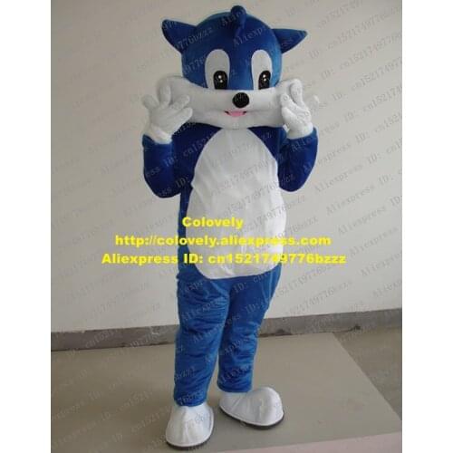 Lovely Blue Cat Mascot Costume Mascotte Moggie Kitten With Big Bright Eyes Small Pink Mouth Fat Cheeks Adult No.1337 Free Ship