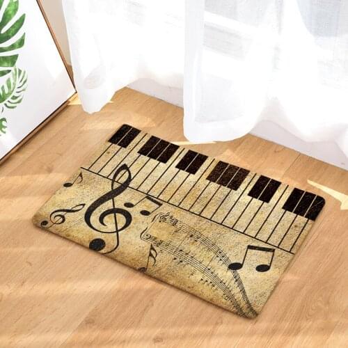 Music Notation Floor Mats Living Rooms Anti-slip Carpet for Bedroom Kitchen Bathroom Rug Welcome Mats for Front Door