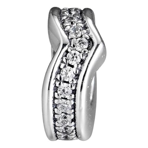 Shimmering Wish Spacer Bead Fits Charms 925 Sterling Silver Jewelry Bracelets Beads For Jewelry Making Woman Charms