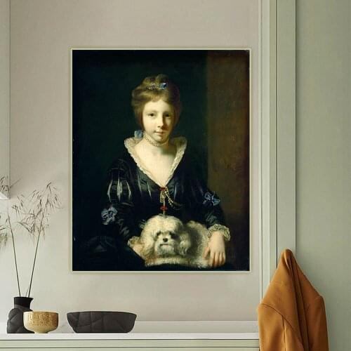 Miss Beatrix Lister by Sir Joshua Reynolds Canvas Oil Painting Aesthetics Picture Backdrop Wall Hanging Decor Home Decoration