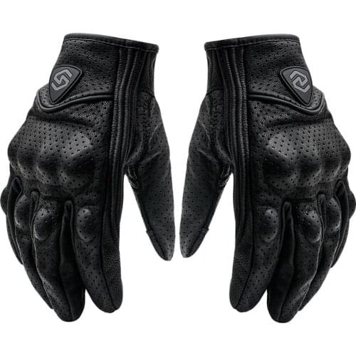 Sheepskin Touchscreen Motorcycle Full Finger Gloves Racing Pit Bike Riding Motorbike Protective Gear Cycling Wrestling Fitness