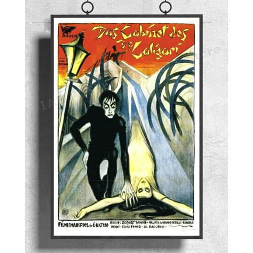 NJ461 THE CABINET OF DR CALIGARI Movie 1920 Horror Classic Wall Sticker Silk Poster Art Home Decoration