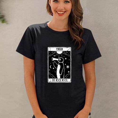 Noot Noot Pingu Women T Shirt 2021 Hot Sale Cartonn Funny Kawaii Tee Aesthetic Ulzzang Harajuku Casual O-Neck Female Top