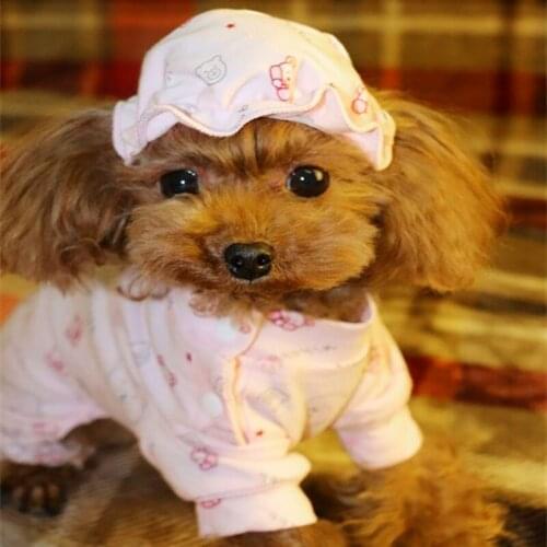 Autumn Dog Pure Cotton Suit Clothes One-piece Winter Warm Fashion Coat Puppy Four-legged Pajamas Poodle Schnauzer Teddy Bichon