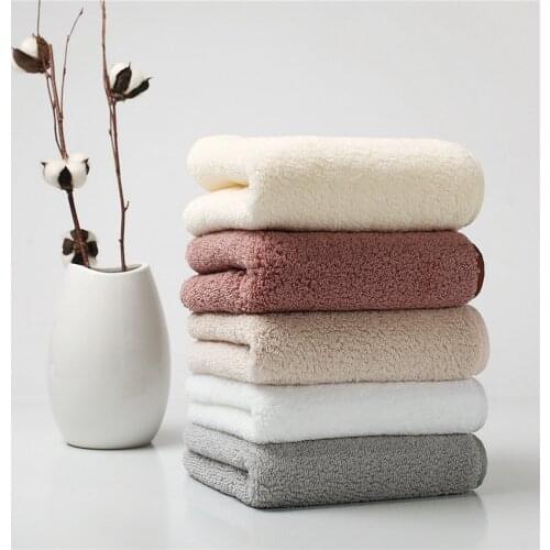 Thicken 40x75cm Face Towel Pure Cotton Strong Water Absorption High Quality Rectangle Solid Color Simple Modern Towel for Home