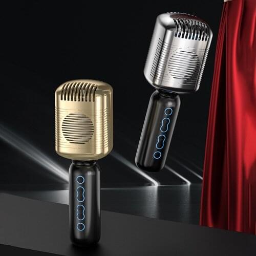 Portable Bluetooth Microphone Wireless Microphone Professiona Speaker Handheld Microfone KTV Player Singing Recorder Mic Confere