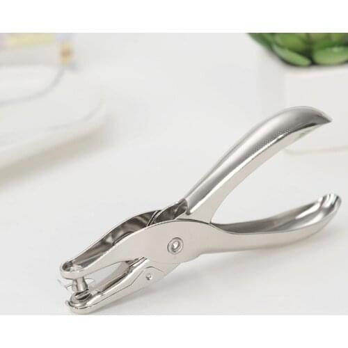 Portable Hole Punch Metal 6mm Dia Single Round Hole Punch DIY Hand Tool Paper Card Belt Leather Punch