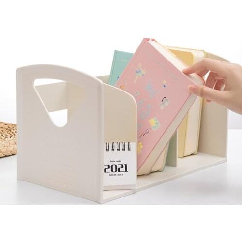 Simple desktop bookshelf file rack material rack large file bar office desk decoration creative mobile convenience