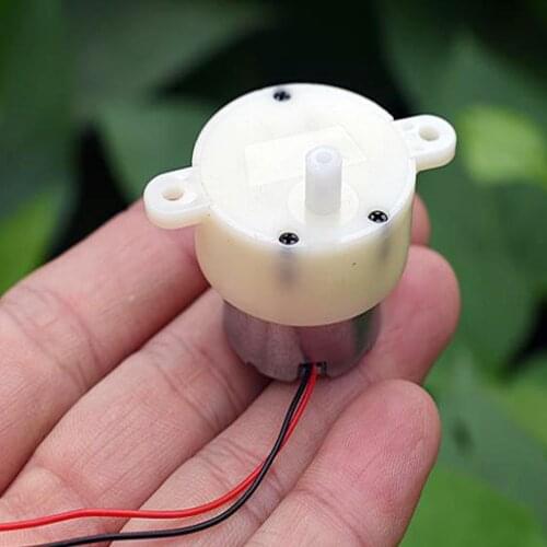 DC 6V-12V Micro 300 Gear Electric Motor Silent 8-16RPM Slow Speed Stage Diy Light Starry Motor for Show Turntable Accessories