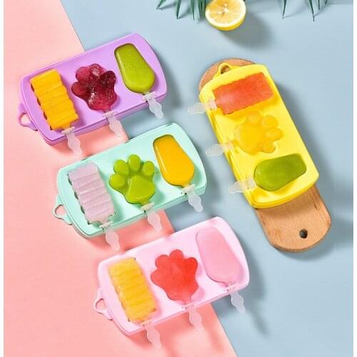 Silicone Ice Cream Mold DIY Homemade Popsicle Molds Freezer Food Safe Big Size Ice Cube Tray Popsicle Barrel Maker Mould Tool