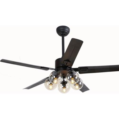 Modern Ceiling Fans Light with Modo Light Glass Shade E27 Bulbs Pendant Ceiling Lights 110V 220V 52inch 48inch 42inch Fans Lamp