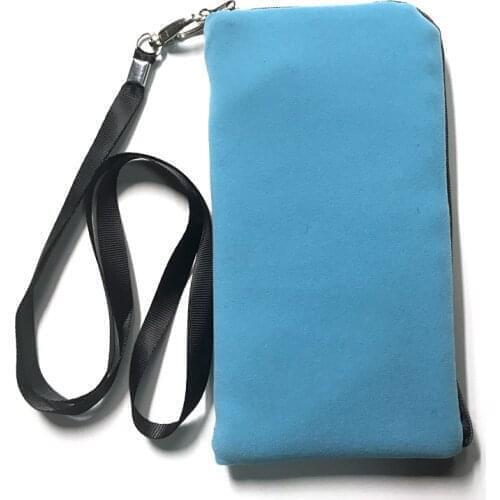 For ZTE Axon 10s Pro 11 10 5G Blade 10 Prime 20 smart A5 A7 A7s 2020 zipper hanging neck cloth bag silicone cases cover storage