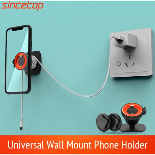 Quick Wall Phone Holder Universal for iPhone 11 X 8 Max Cell Phone Wall Desk Dashboard Mount Clip Holder Stand For Huawei XiaoMi