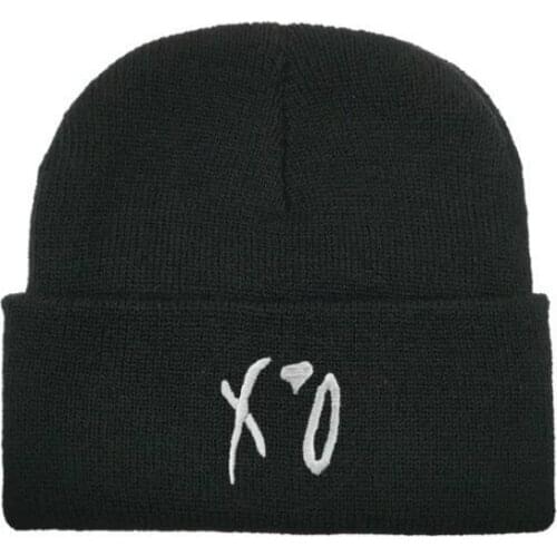 Embroidery Love Heart Knitted Skullies Beanie Casual XO Winter Hat Cap Autumn Outdoor Sports Ski Hat Male Snow Couple Skull Cap