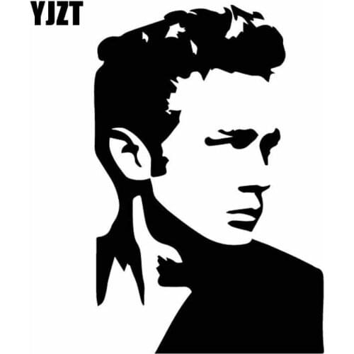 YJZT 10CM*15.2CM James Dean Rebel Boulevard Of Broken Dreams Vinly Decal Art Car Sticker American Actor Black/Silver C27-0362