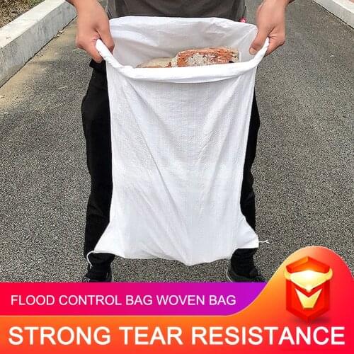 10 Pieces/lot Empty Flood Control Sand Bag Plastic Fabric Heavy Duty Sandbag For Property Home Drawstring Sandbags