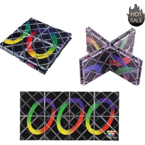 8 Panels Puzzle Cube Magic Folding Puzzle Cube Twisty Classic Toys For children Antistress Professional Magico Folding Cubo