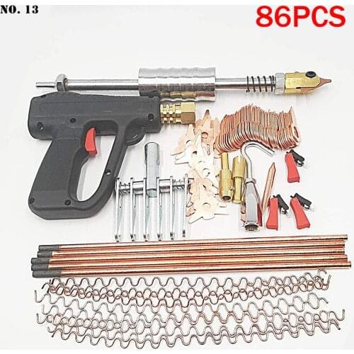 86Pcs/Set Car Truck Stud Welder Dent Puller Spot Welding Pulling System Repair Tools Kit Rods Holder Slide Hammer Tool Set