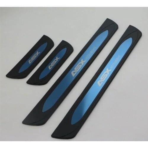 Car Styling Accessories For Mitsubishi ASX 2015-2017 2018 2019 2020 Car Door Sill Cover Scuff Plate Protector Guard Sticker Trim