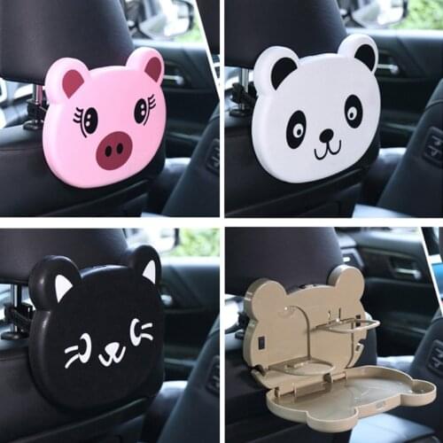 Auto Back Seat Table Drink Food Cup Holder Cartoon Baby Dinner Plate for Car D7YA