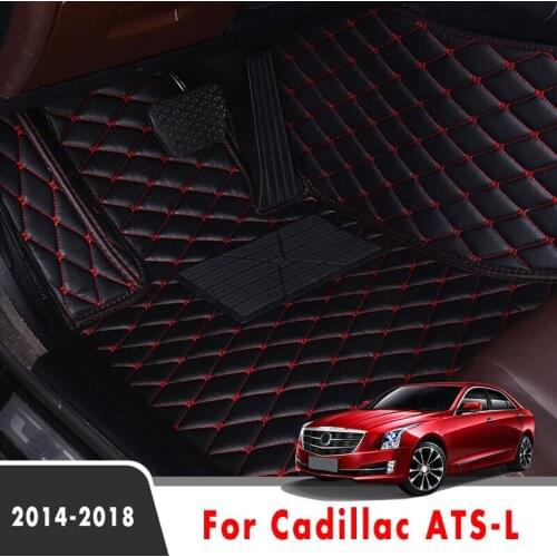 Car Floor Mats For Cadillac ATS-L 2018 2017 2016 2015 2014 Carpet Parts Protector Auto Interior Accessories Waterproof Foot Pads