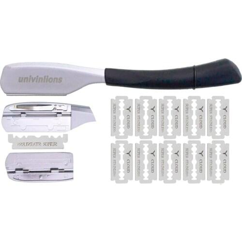 DE Razors 10 Blades Manual Shaver Salon Barber Razor Beard face shaver underarm hair removal Body shaving men shave eyebrow