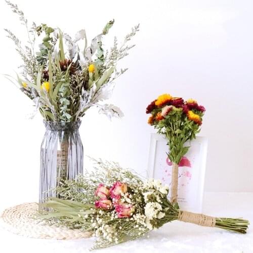 1Bunch Natural Gypsophila FLower Bouquet Star Colorful Preserved Floral Photograph Home Desktop Office Garden Wedding Decoration