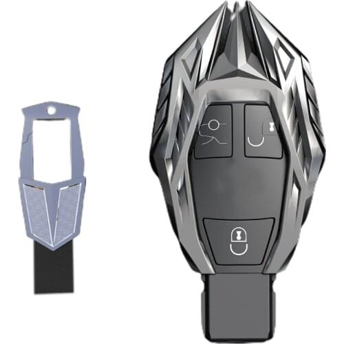 Zinc Alloy Car Key Fob Case Cover Protector Holder for Benz E/C/GLE S Class A Class GLE Auto Accessories