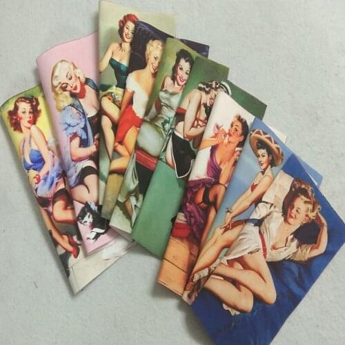 Digital Printing 9pcs 14x19cm Cotton Canvas viaPhil Brand Sexy Lady Cotton Fabric Patchwork DIY Sewing Decor