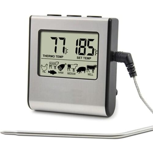 YJ-2326 Digital Thermometer Kitchen Food Cooking Meat BBQ Probe Thermometer With Timer Water Milk Temperature Cooking Tools
