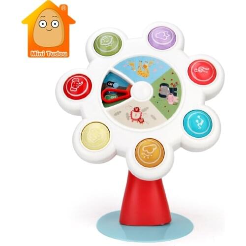 Baby Sucker Toy Music Rotating Ferris Wheel Rattle Electric Hand Bell Windmill Highchair Table Stroller Spinner Game For Infant
