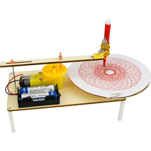 1pcs DIY Puzzle Solar Painting Toy Kids Handmade Graffiti Toy Simple Science Gizmo Physics Experiment Resources Electric Plotter