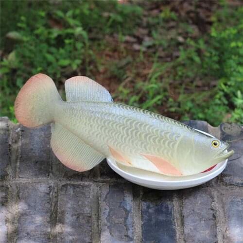 Simulation model Arowana fish Simulation PU fake seafood model baby kid food toys model kitchen decoration props teaching