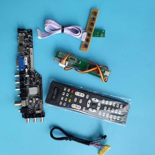 Kit for B150XG01 V.7 1 CCFL 30pin LCD Panel 1024X768 TV Controller board HDMI VGA 15" Digital USB AV DVB-C DVB-T