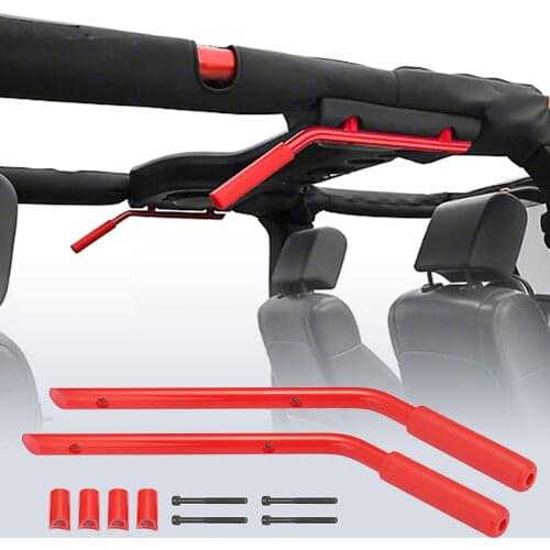 For 2007-2018 Jeep Wrangler JK Steel Red Passenger Rear Grab Bar Handle Grip Car Accessories