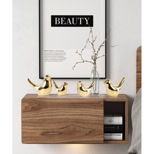 Creative Golden Ceramic Bird Decoration Living Room Gift Home Nordic Desktop Decoration Artwork Morden Minimalist Decorations