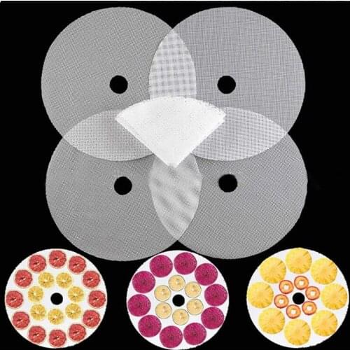 Round Silicone Dehydrator Sheets, Non-Stick Fruit Dehydrator Mats, Reusable Steamer Mat Mesh Sheet for Fruit Dryer