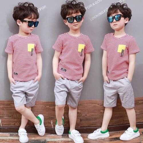 Summer Boys Clothes 2021 Casual Children Clothing Sets Short Sleeve T Shirt +Short Pants Kids Suit For Boys 3 4 6 8 10 12 Years
